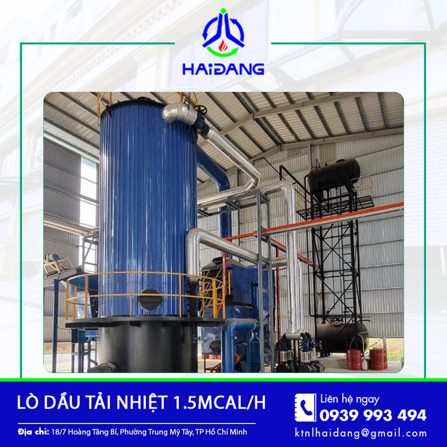 Cấu tạo chi tiết của lò dầu tải nhiệt 1.5Mcal/h với hệ thống ống xoắn và buồng đốt hiện đại. Cấu tạo chi tiết của lò dầu tải nhiệt 1.5Mcal/h với hệ thống ống xoắn và buồng đốt hiện đại.