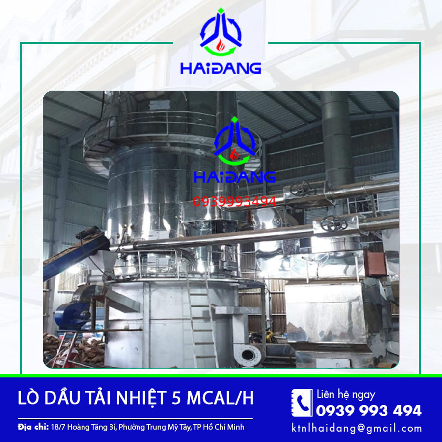 Cấu tạo chi tiết lò dầu tải nhiệt 5 Mcal/h với hệ thống ống xoắn truyền nhiệt hiệu suất cao. Cấu tạo chi tiết lò dầu tải nhiệt 5 Mcal/h với hệ thống ống xoắn truyền nhiệt hiệu suất cao.