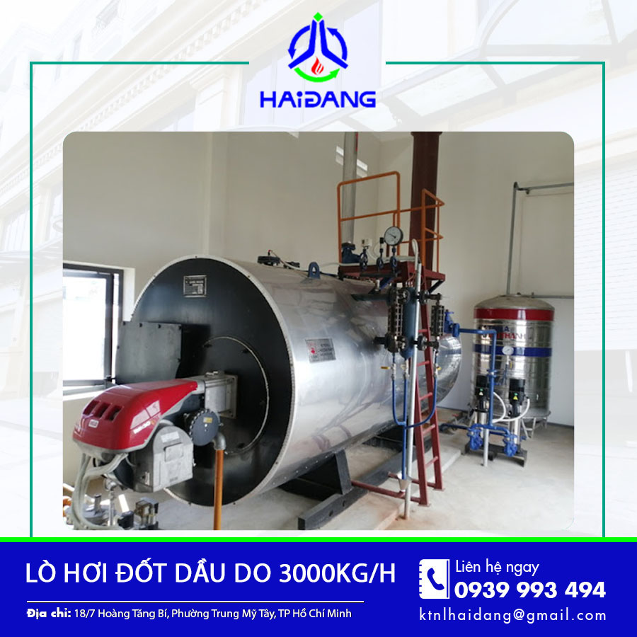Cấu tạo lò hơi đốt dầu DO 3000kg/h với hệ thống buồng đốt tối ưu Cấu tạo lò hơi đốt dầu DO 3000kg/h với hệ thống buồng đốt tối ưu