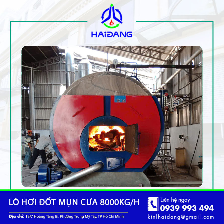 Cấu tạo lò hơi đốt mụn cưa 8000kg/h với buồng đốt rộng, tận dụng nhiên liệu tiết kiệm chi phí Cấu tạo lò hơi đốt mụn cưa 8000kg/h với buồng đốt rộng, tận dụng nhiên liệu tiết kiệm chi phí