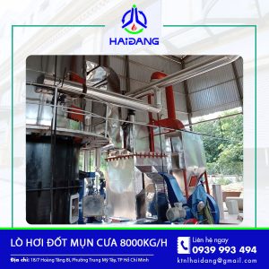 Lò hơi đốt mụn cưa 8000kg/h