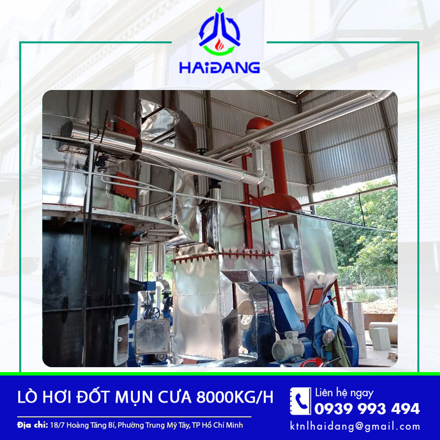 Hình ảnh lò hơi đốt mụn cưa 8000kg/h công suất lớn, đáp ứng nhu cầu hơi liên tục Hình ảnh lò hơi đốt mụn cưa 8000kg/h công suất lớn, đáp ứng nhu cầu hơi liên tục