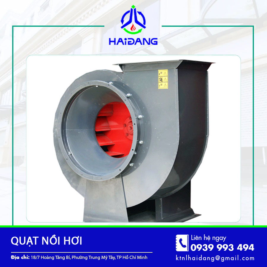 Cận cảnh quạt nồi hơi với cánh quạt chắc chắn, vận hành êm Cận cảnh quạt nồi hơi với cánh quạt chắc chắn, vận hành êm