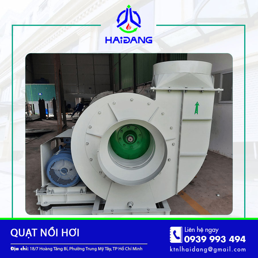 Quạt nồi hơi lắp đặt trong hệ thống lò hơi, hỗ trợ duy trì áp suất và nhiệt độ ổn định. Quạt nồi hơi lắp đặt trong hệ thống lò hơi, hỗ trợ duy trì áp suất và nhiệt độ ổn định.
