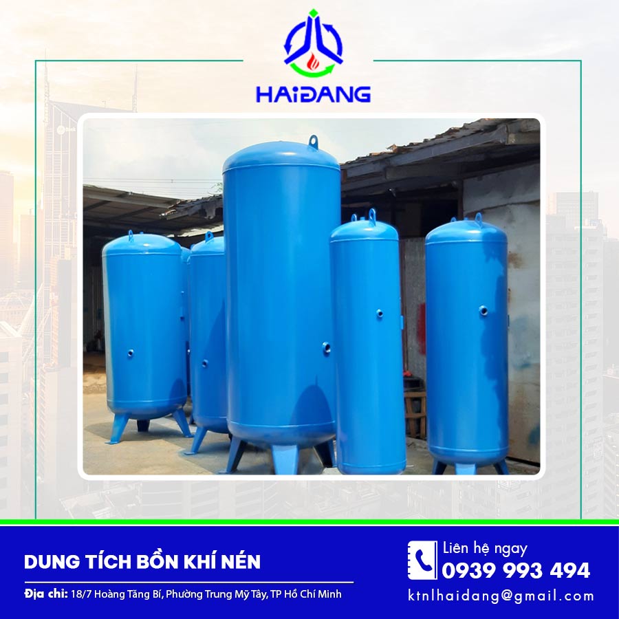 Dung tích bồn khí nén